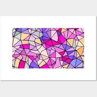 Multicolor Pastel Abstract Art - Stained Glass Posters and Art